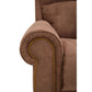 Dutton Faux Leather Reclining Sofa — Winslow Pecan — view 35