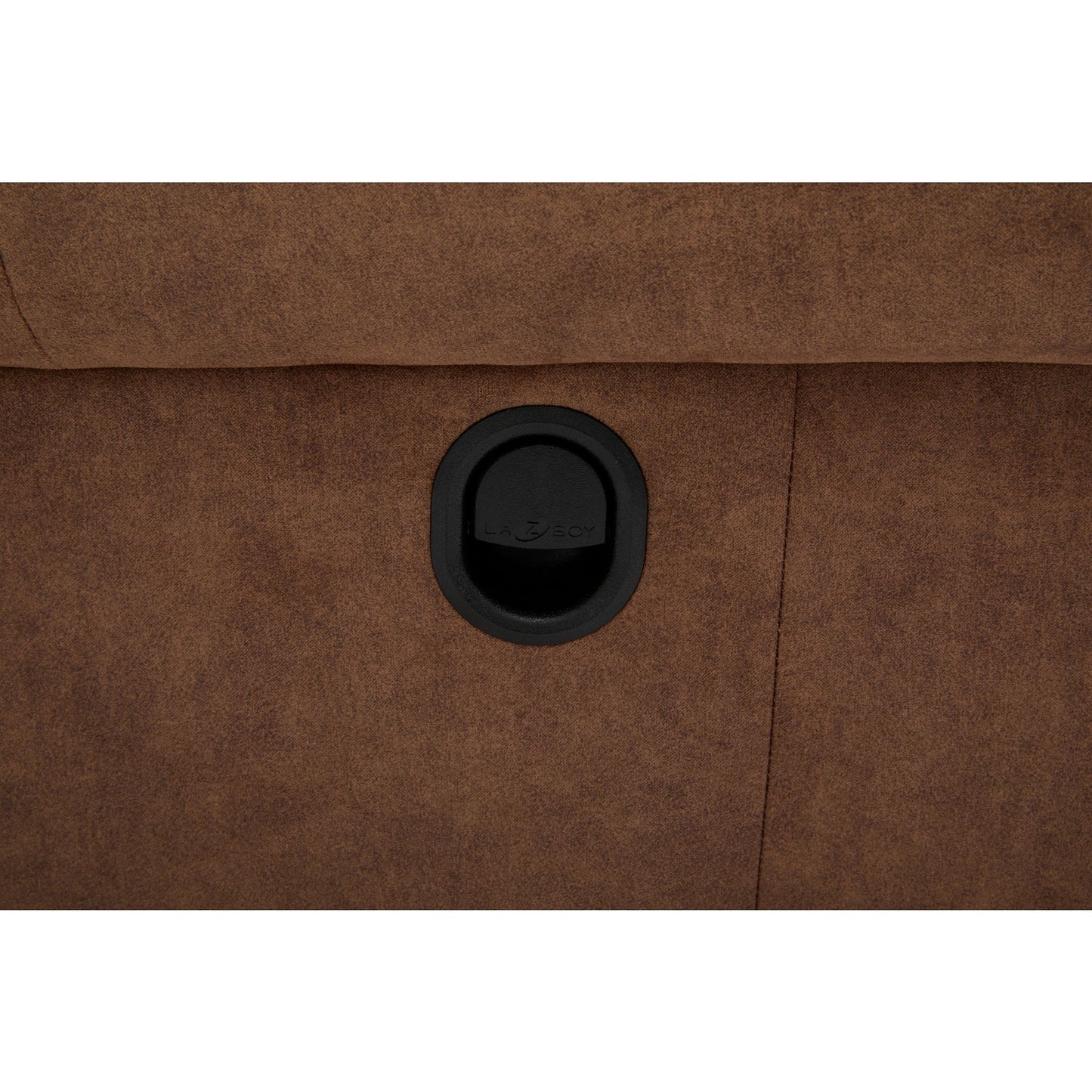 Dutton Faux Leather Reclining Sofa — Winslow Pecan — view 47