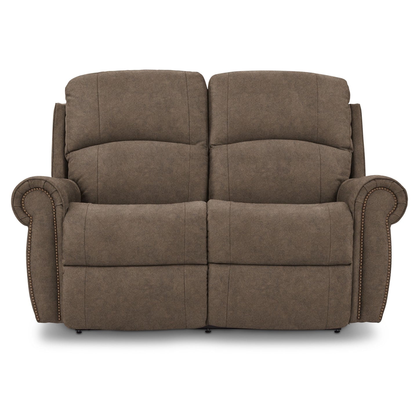 Dutton Faux Leather Reclining Loveseat — Winslow Pebble — view 4
