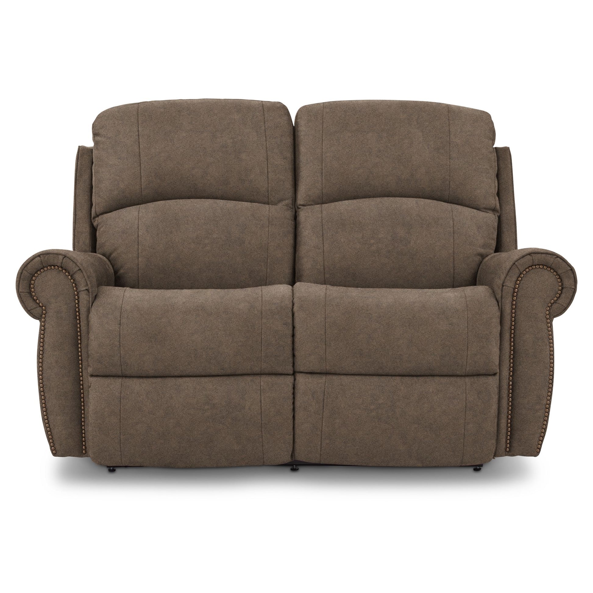 Dutton Faux Leather Reclining Loveseat — Winslow Pebble — view 4