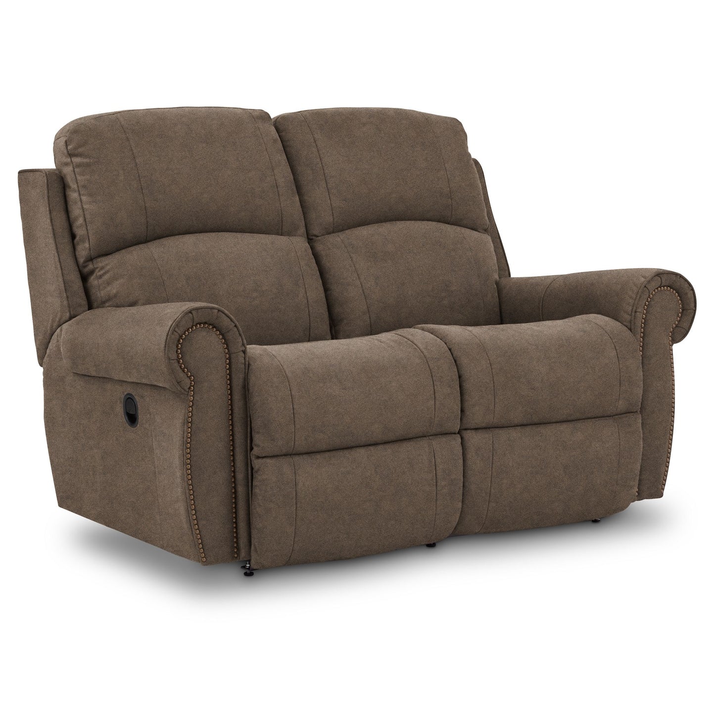 Dutton Faux Leather Reclining Loveseat — Winslow Pebble — view 2