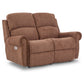 Dutton Faux Leather Reclining Loveseat — Winslow Pecan — view 8