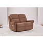 Dutton Faux Leather Reclining Loveseat — Winslow Pecan — view 18