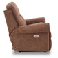 Dutton Faux Leather Reclining Loveseat — Winslow Pecan — view 9