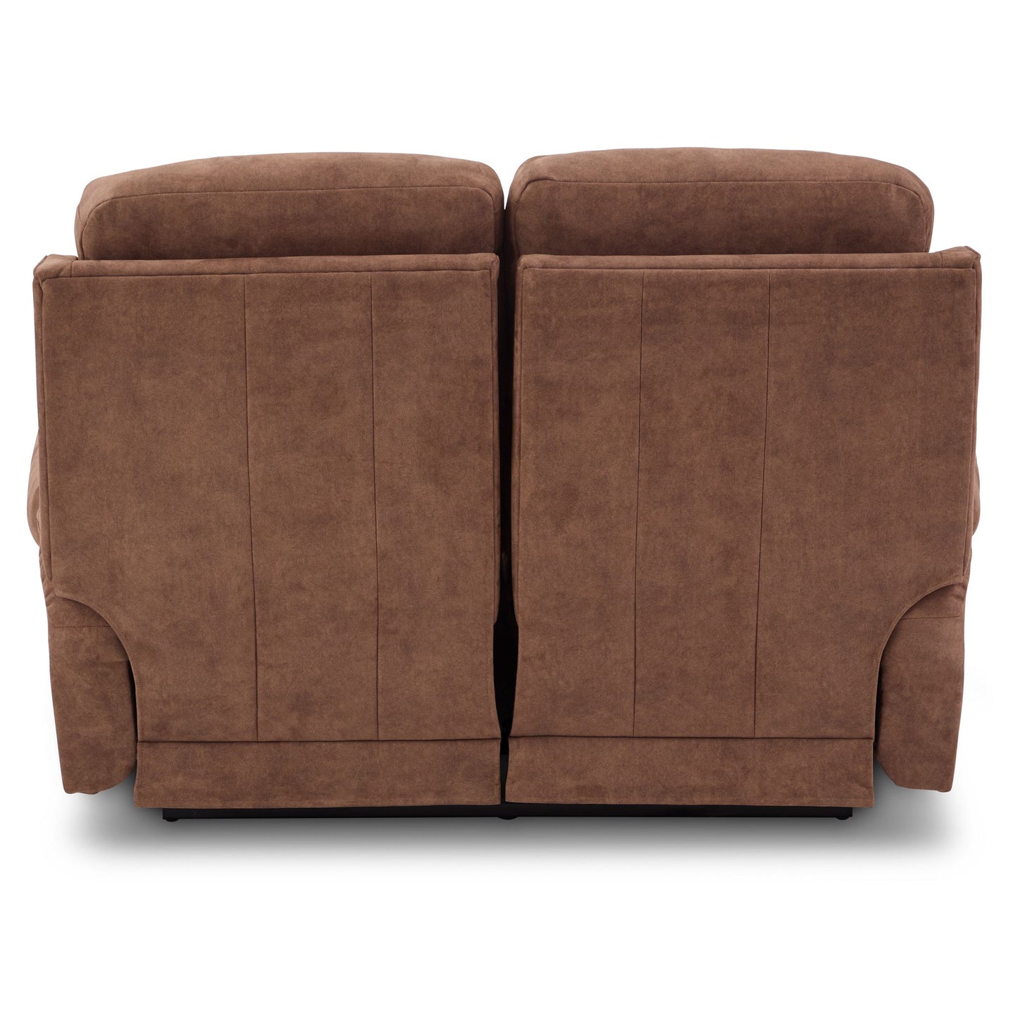 Dutton Faux Leather Reclining Loveseat — Winslow Pecan — view 10