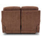 Dutton Faux Leather Reclining Loveseat — Winslow Pecan — view 10