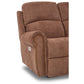 Dutton Faux Leather Reclining Loveseat — Winslow Pecan — view 14