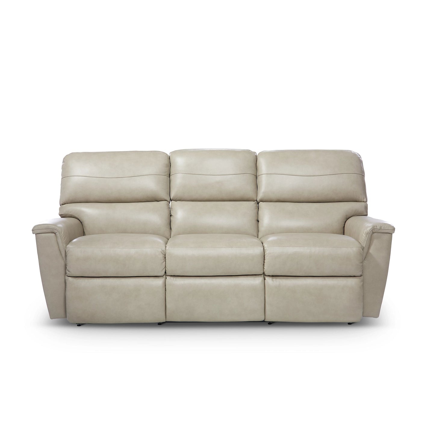 Ava Leather Reclining Sofa — Topflight Ivory