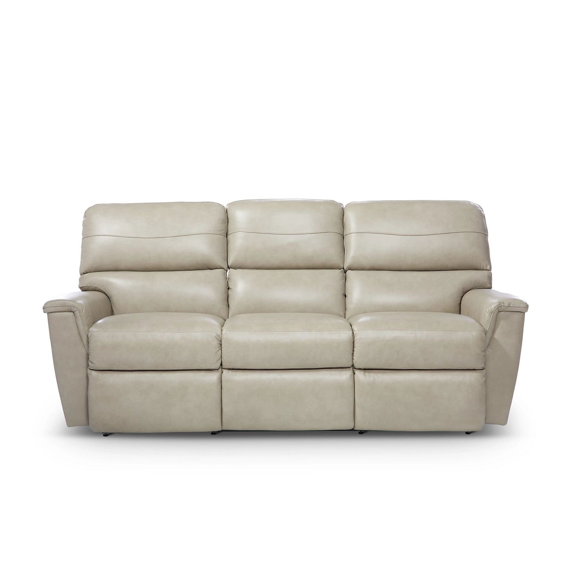 Ava Leather Reclining Sofa — Topflight Ivory