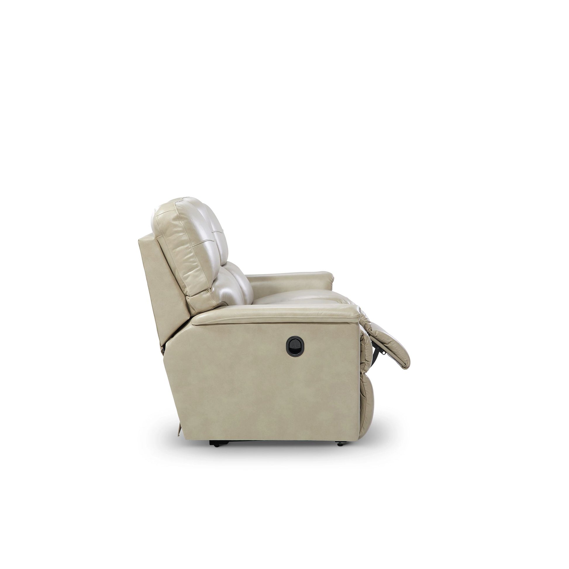 Ava Leather Reclining Sofa — Topflight Ivory — view 43