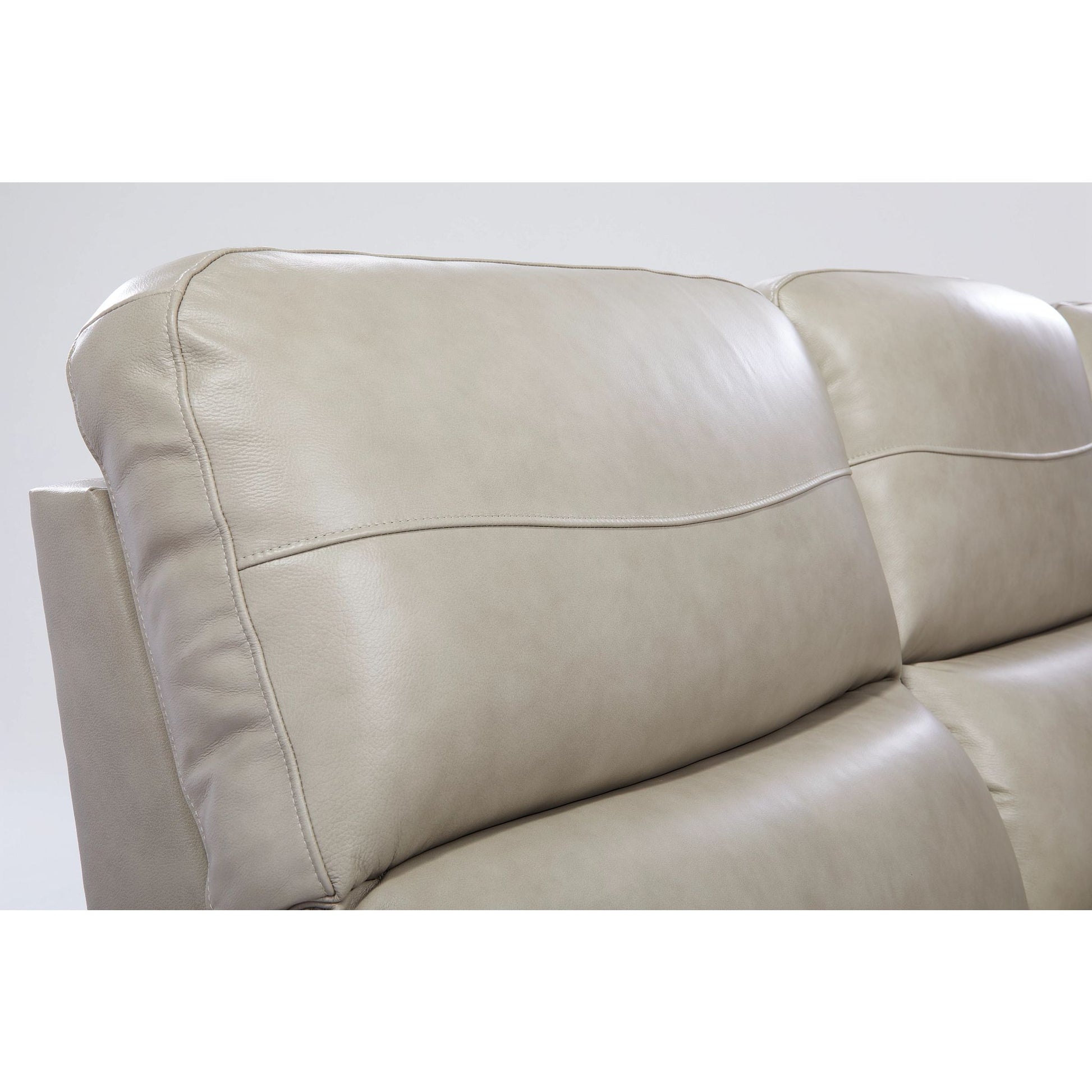 Ava Leather Reclining Sofa — Topflight Ivory — view 47