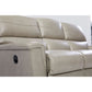 Ava Leather Reclining Sofa — Topflight Ivory — view 46