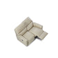Ava Leather Reclining Loveseat — Topflight Ivory — view 3