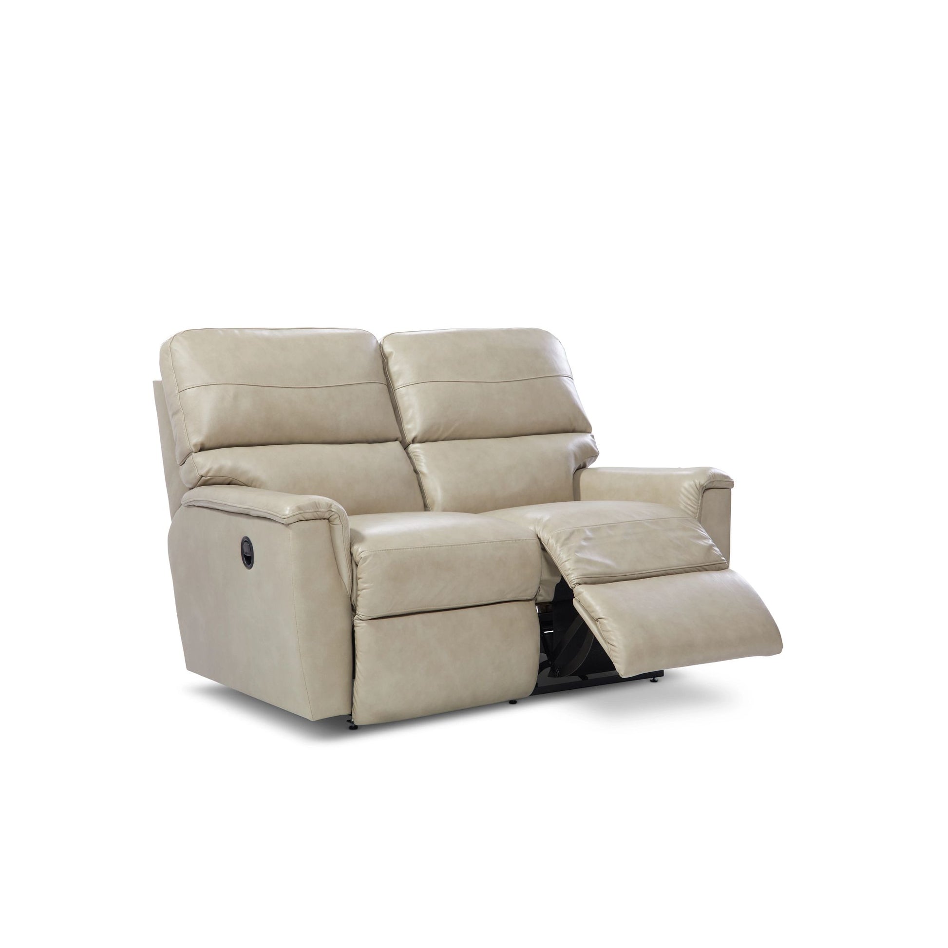Ava Leather Reclining Loveseat — Topflight Ivory — view 8