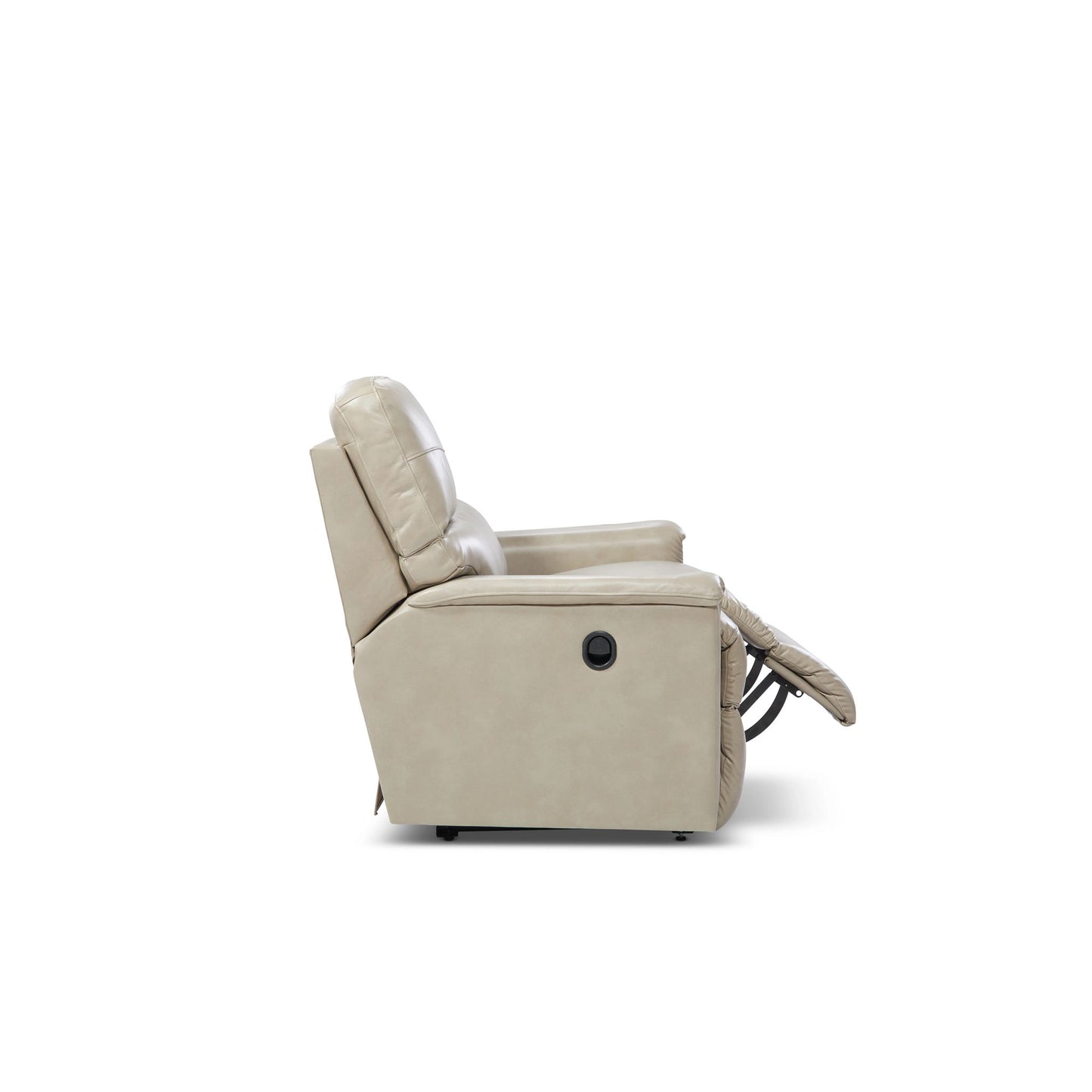 Ava Leather Reclining Loveseat — Topflight Ivory — view 5