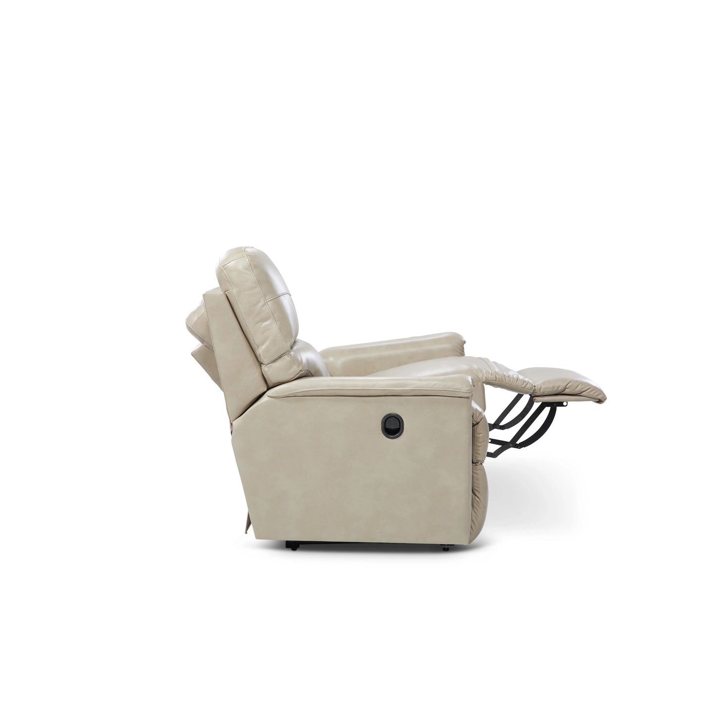 Ava Leather Reclining Loveseat — Topflight Ivory — view 4