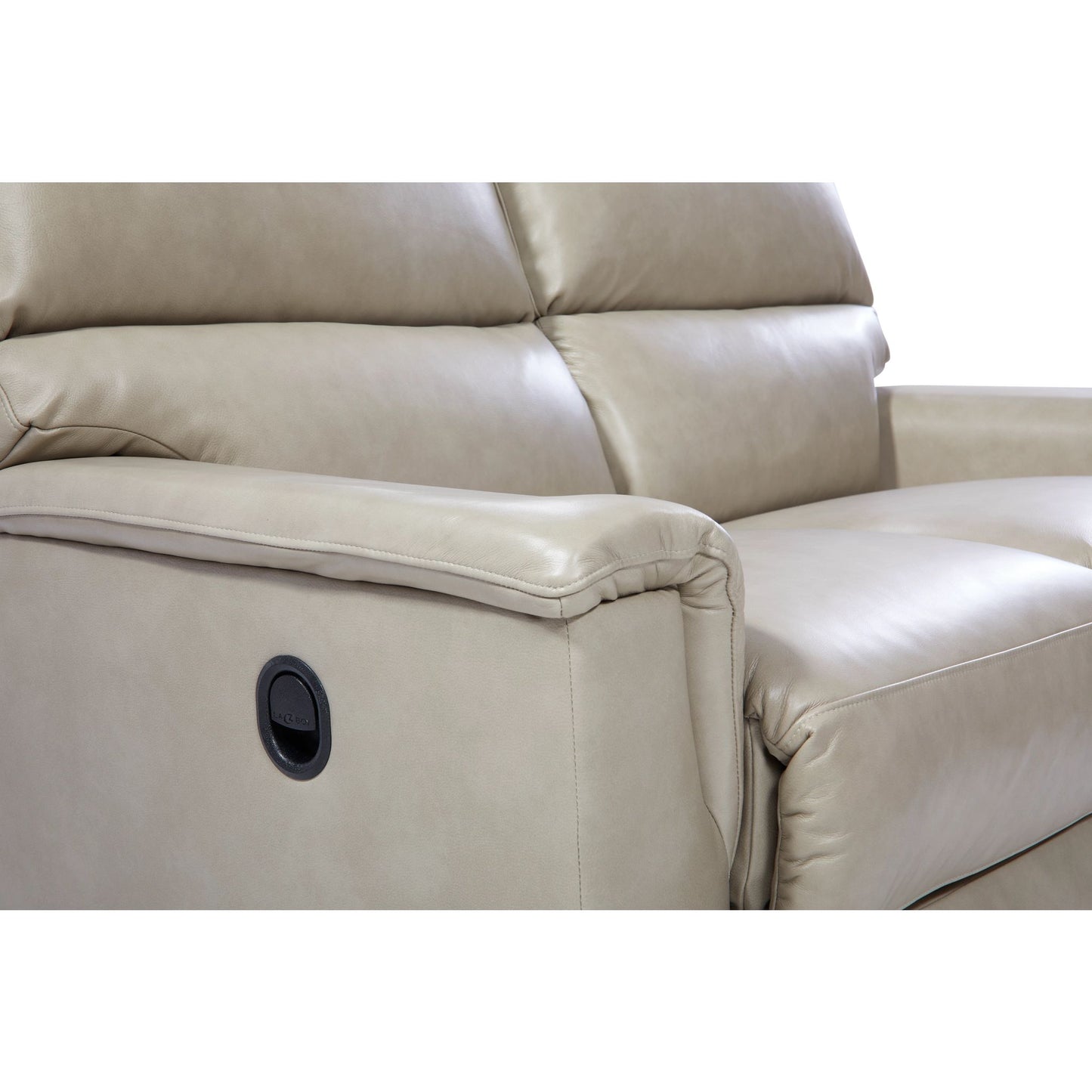 Ava Leather Reclining Loveseat — Topflight Ivory — view 12