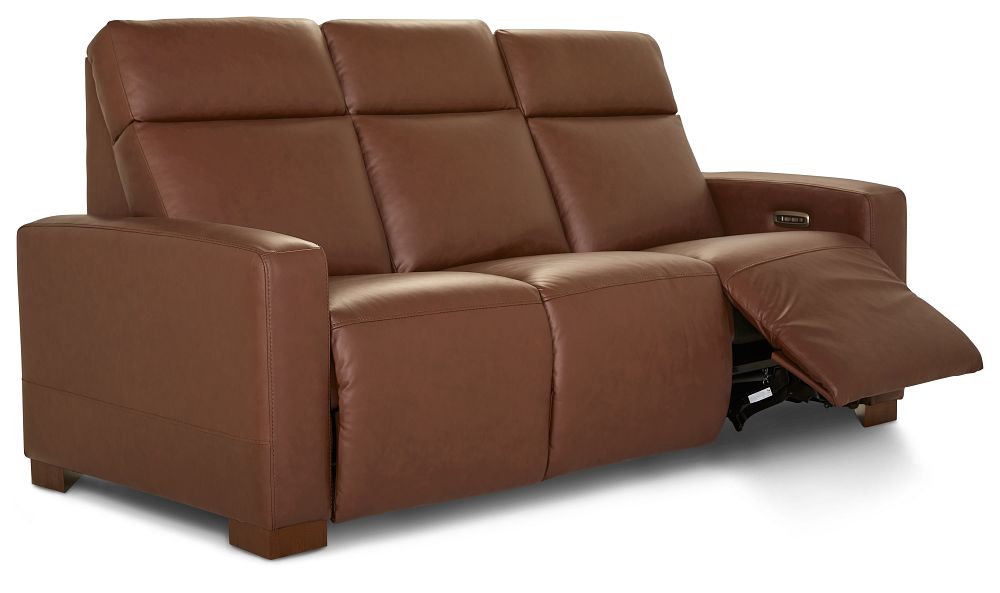 Acadia Leather Power Reclining Sofa w/ Headrest