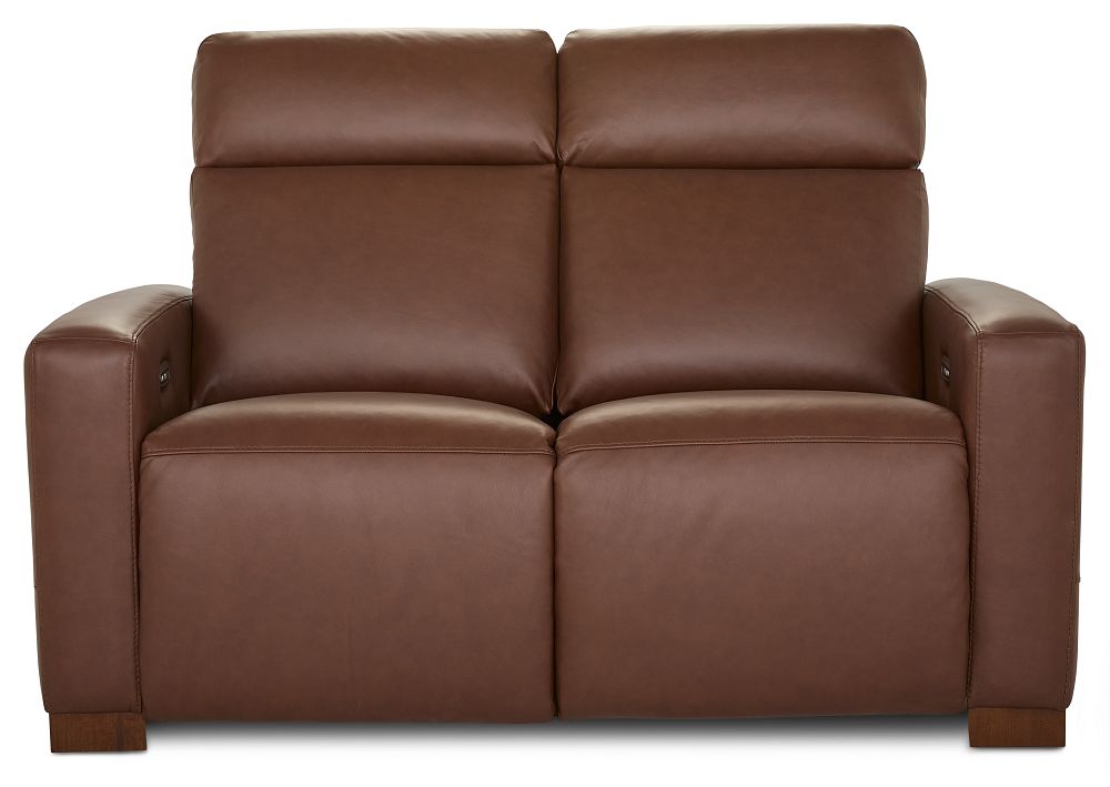 Acadia Leather Power Reclining Loveseat w/ Headrest