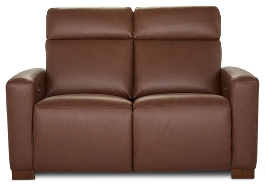 Acadia Leather Power Reclining Loveseat w/ Headrest