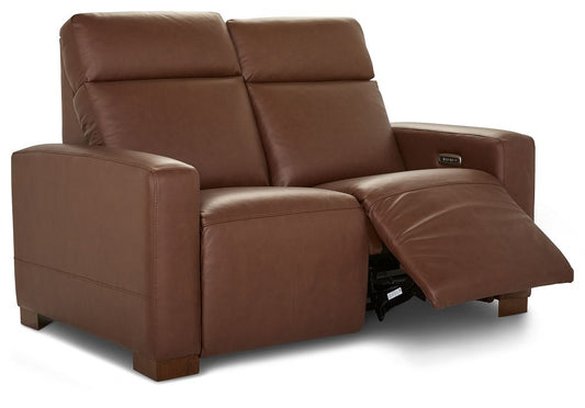 Acadia Leather Power Reclining Loveseat w/ Headrest