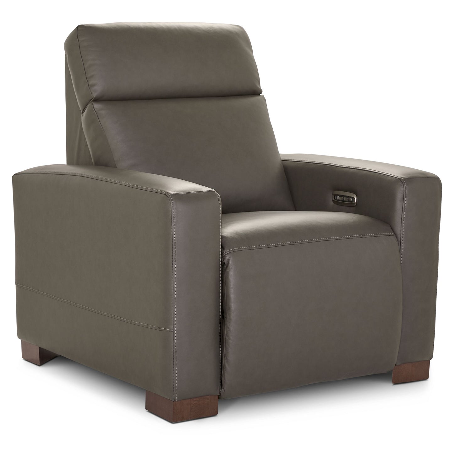 Acadia Leather Power Reclining Chair — Dean Shitake — view 4