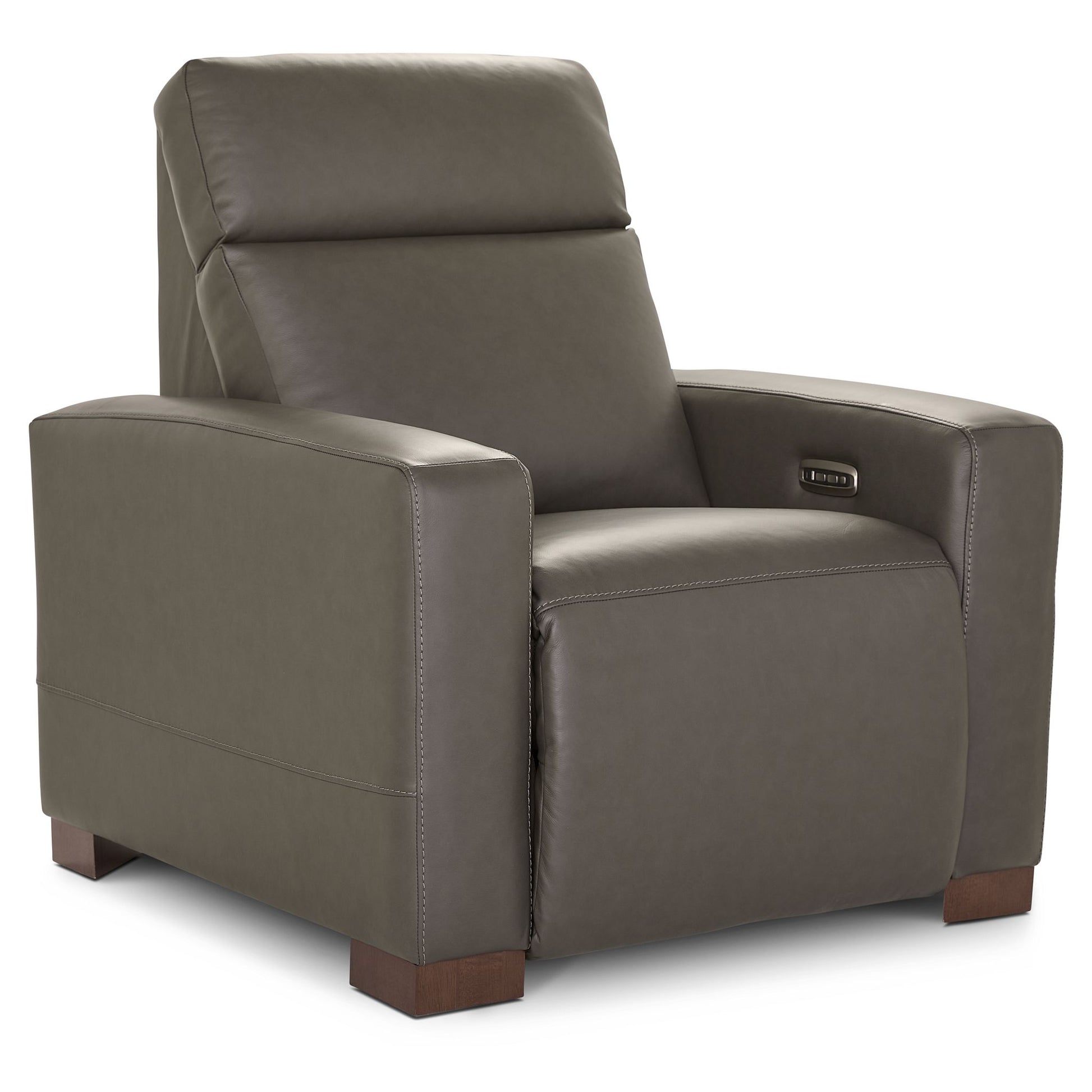 Acadia Leather Power Reclining Chair — Dean Shitake — view 4