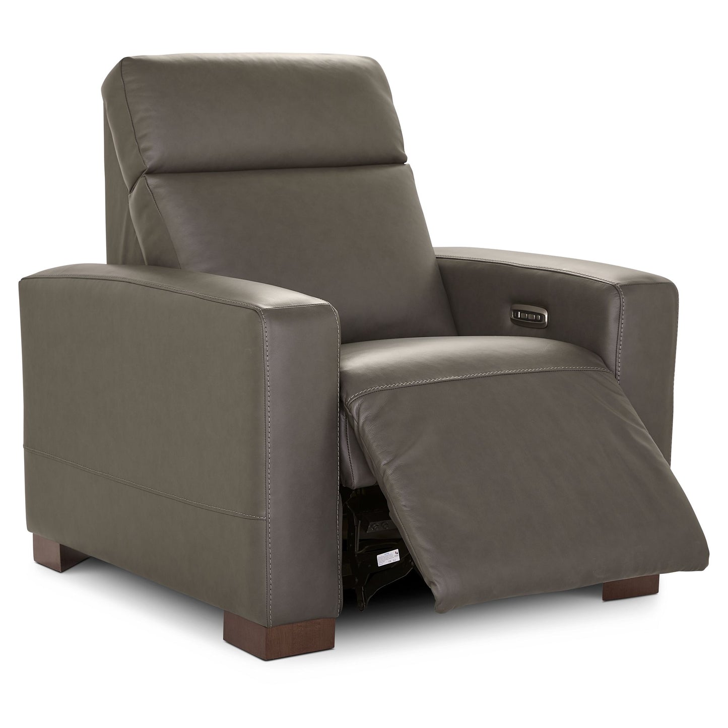 Acadia Leather Power Reclining Chair — Dean Shitake — view 8