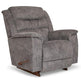 Gray recliner chair on a white background