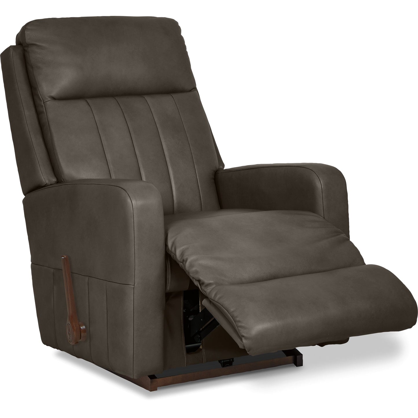 Finley Leather Recliner — Intermingle Grey — view 4