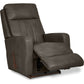 Finley Leather Recliner — Intermingle Grey — view 4