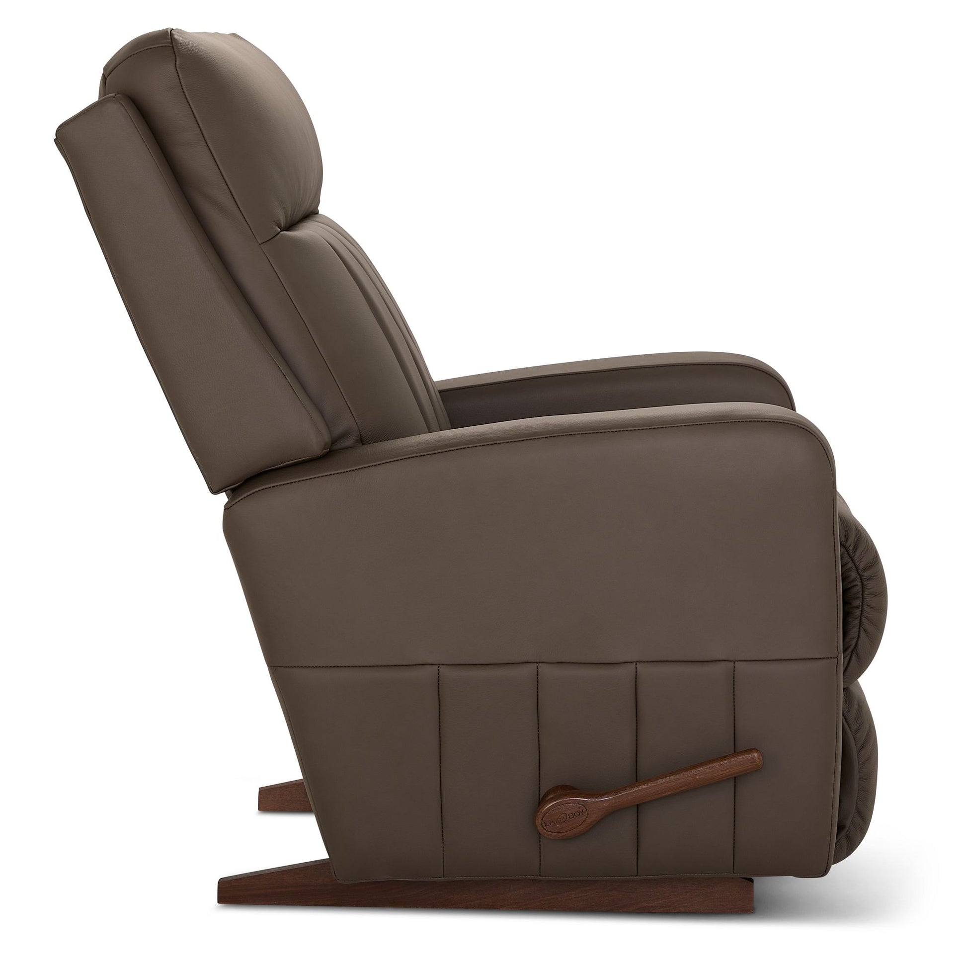 Finley Leather Recliner — Gambit Stone — view 31