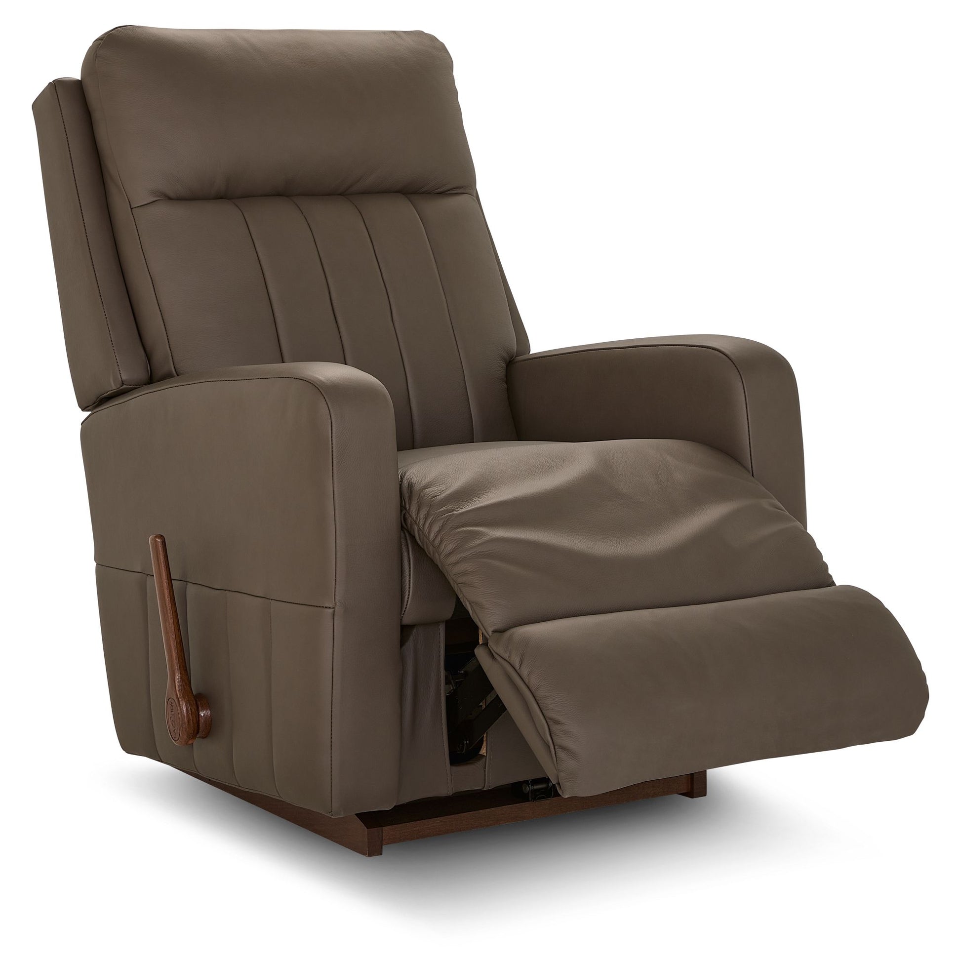 Finley Leather Recliner — Gambit Stone — view 33