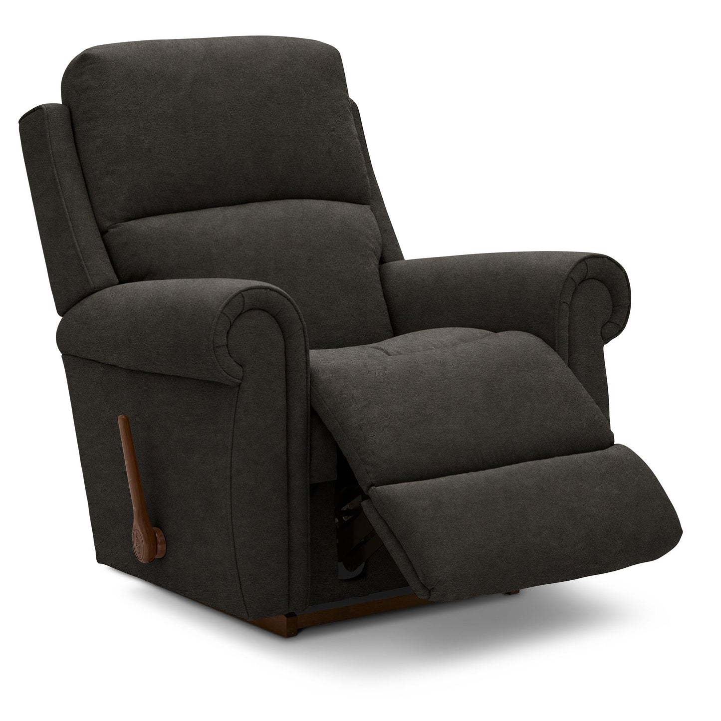 Dutton Faux Leather Recliner — Winslow Steel — view 2