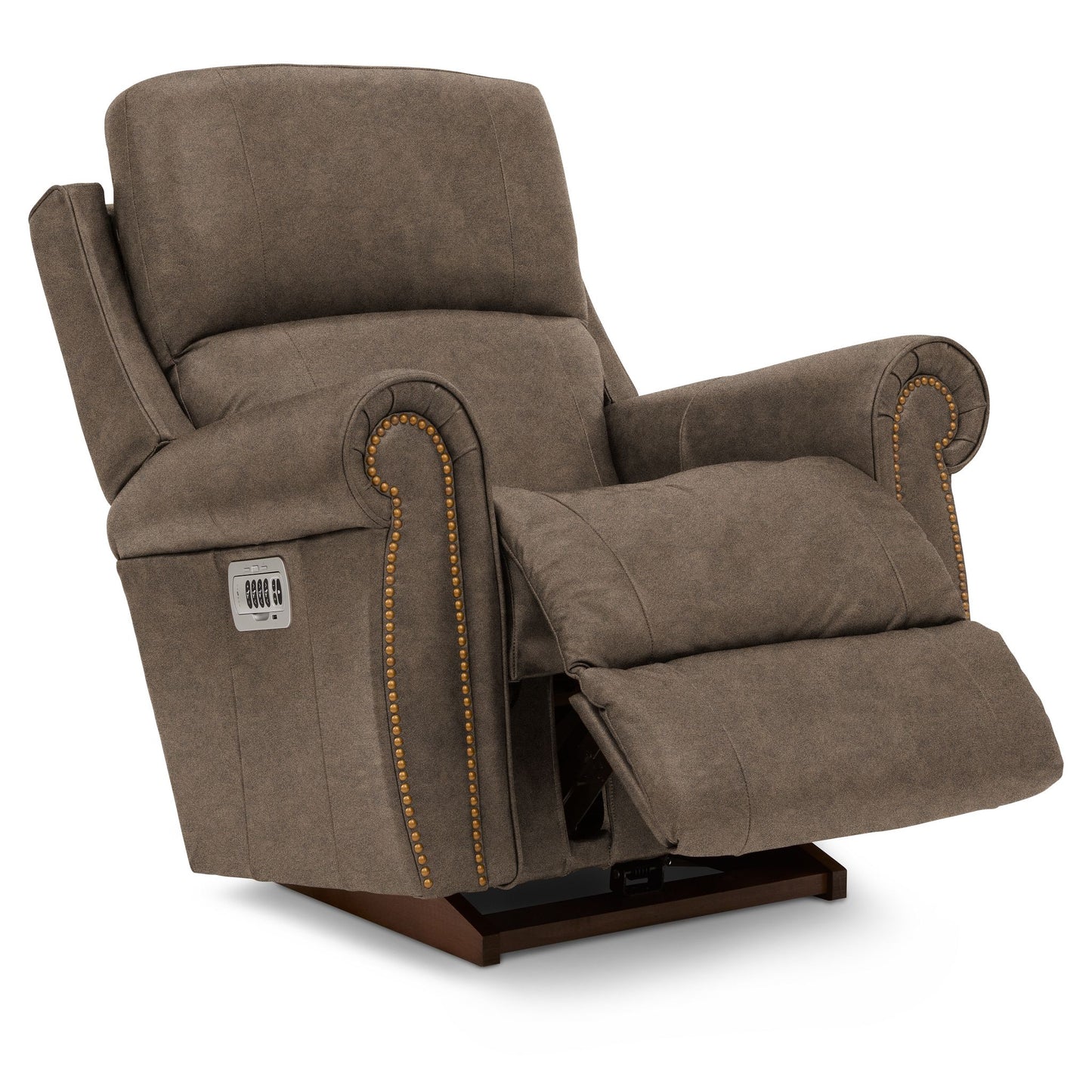 Dutton Faux Leather Recliner — Winslow Pebble — view 8