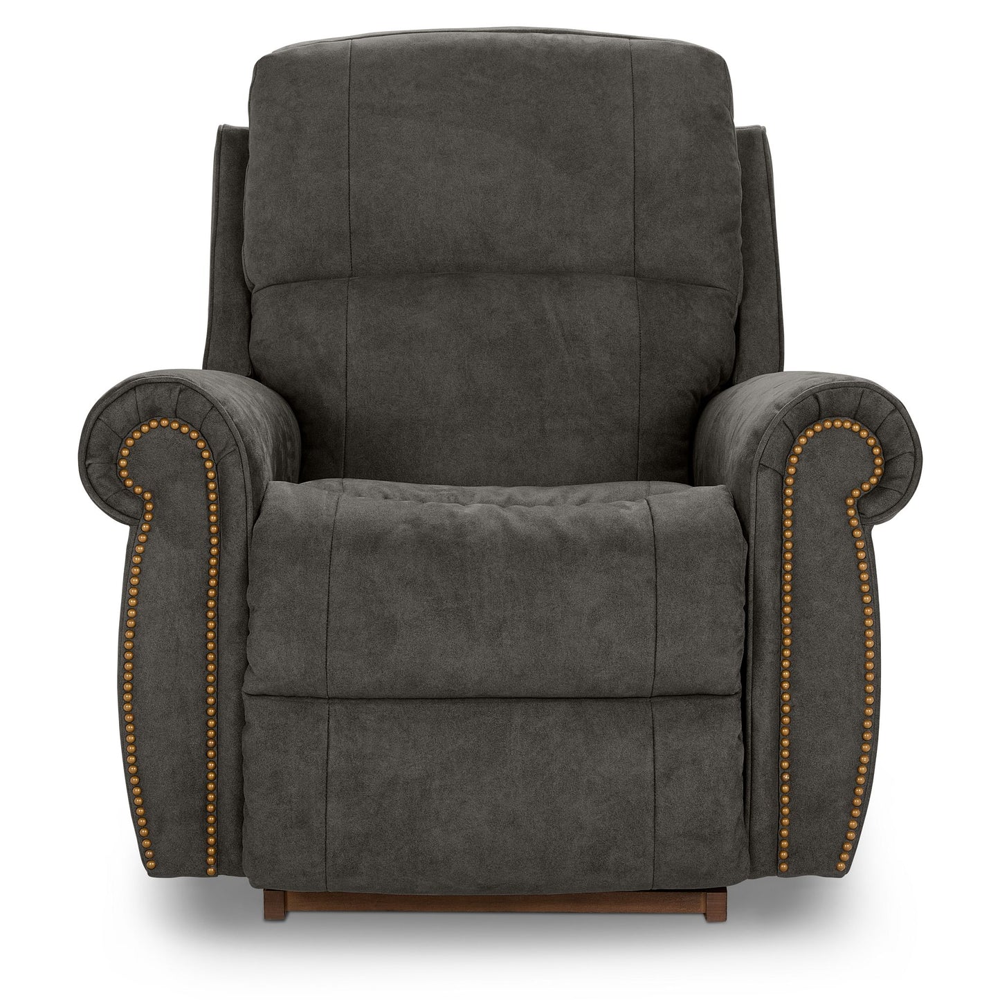 Dutton Faux Leather Recliner — Winslow Pecan — view 31