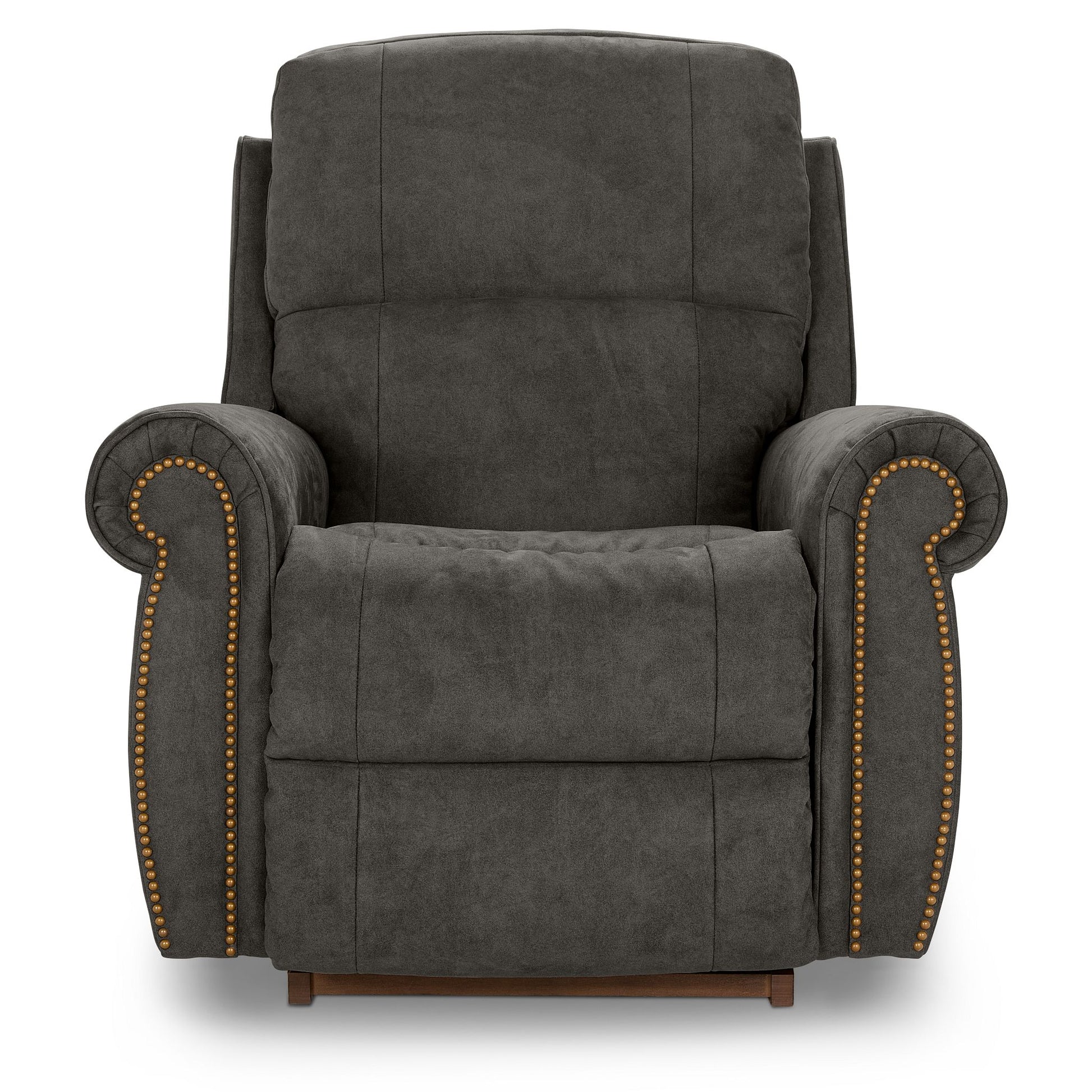 Dutton Faux Leather Recliner — Winslow Pecan — view 31