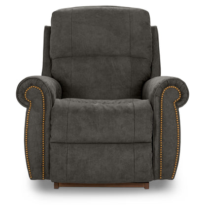 Dutton Faux Leather Recliner — Winslow Pecan — view 31