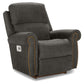Dutton Faux Leather Recliner — Winslow Pecan — view 32