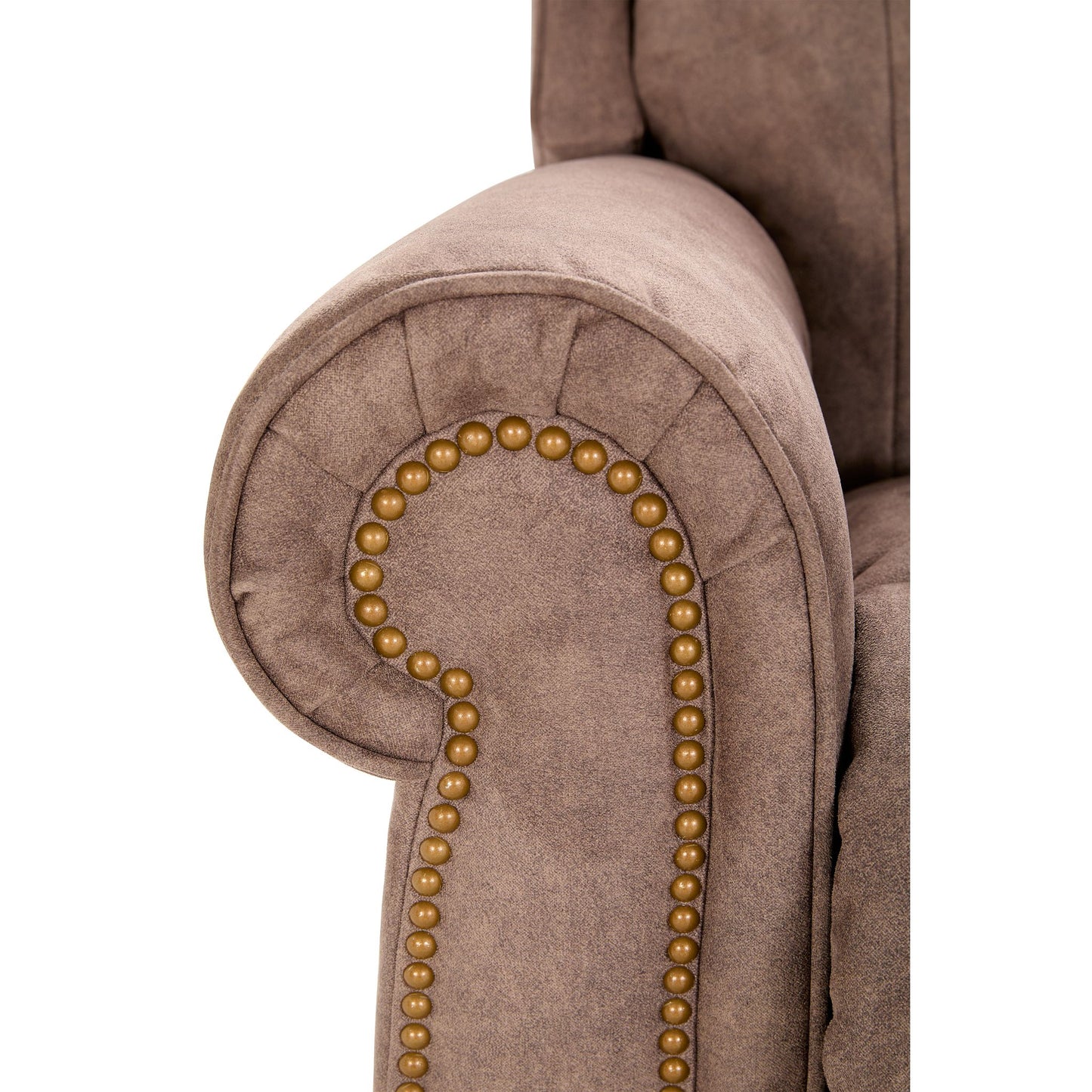 Dutton Faux Leather Recliner — Winslow Pebble — view 23