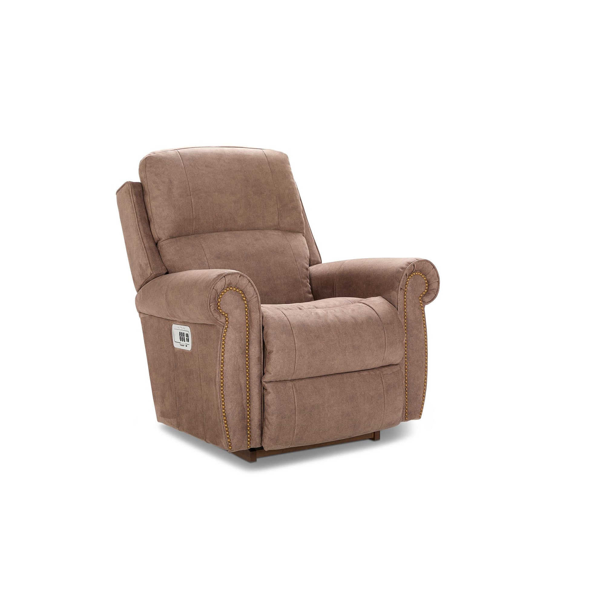 Dutton Faux Leather Recliner — Winslow Pebble — view 26
