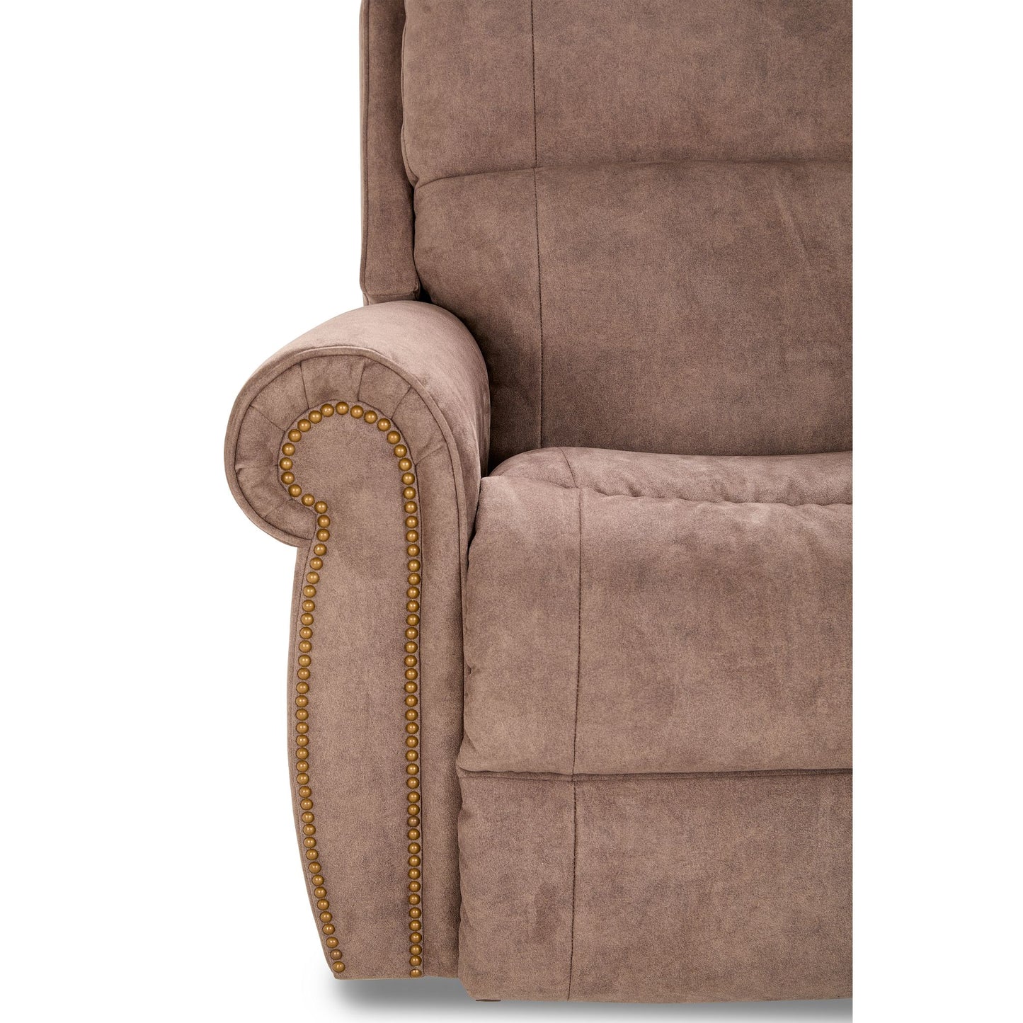 Dutton Faux Leather Recliner — Winslow Pebble — view 22