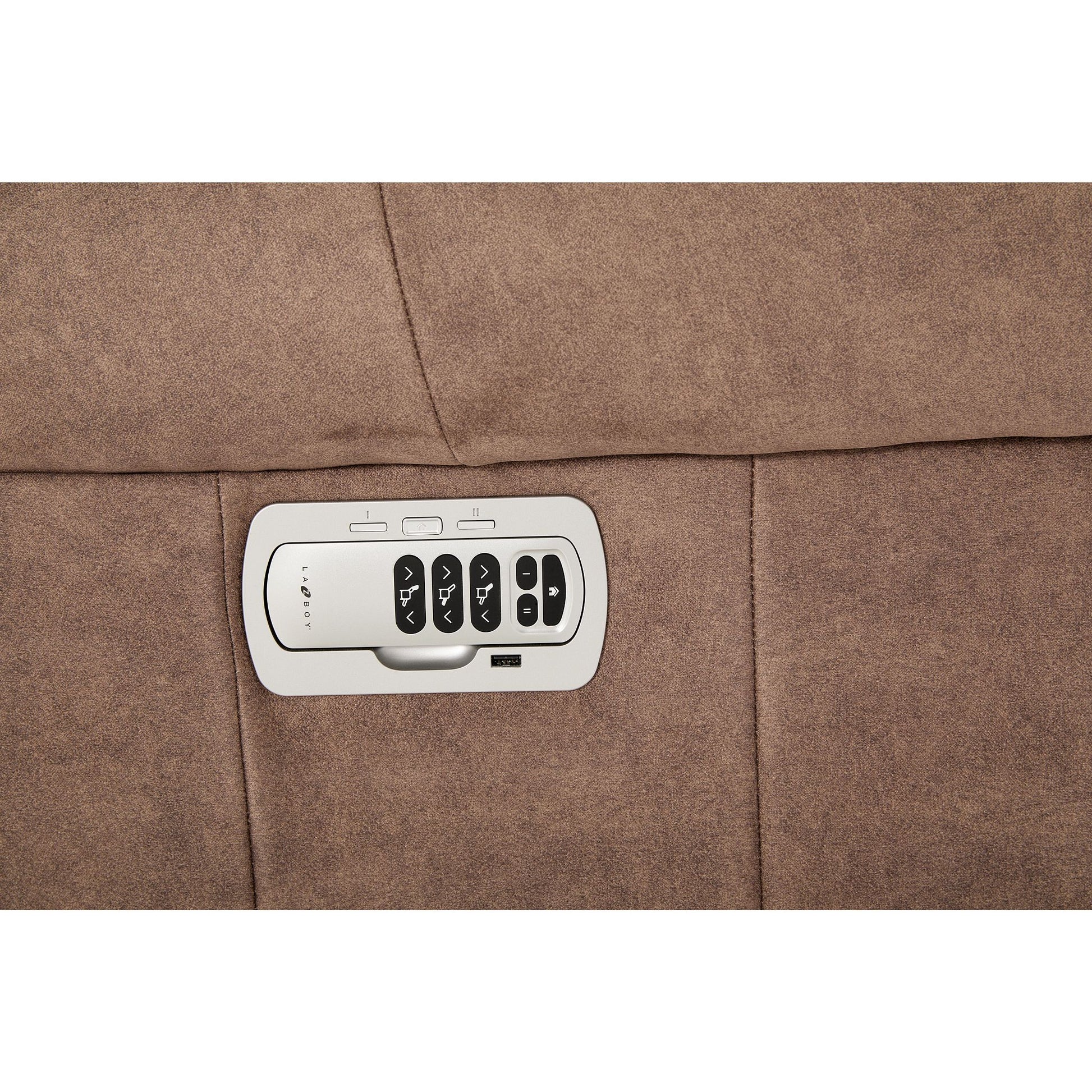 Dutton Faux Leather Recliner — Winslow Pebble — view 24