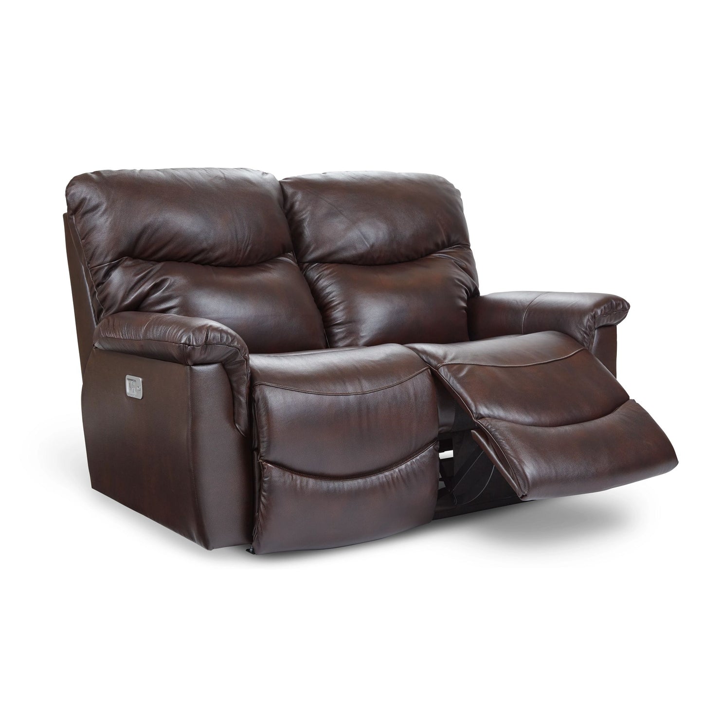 James Leather Reclining Loveseat — Yellowstone Walnut — view 44