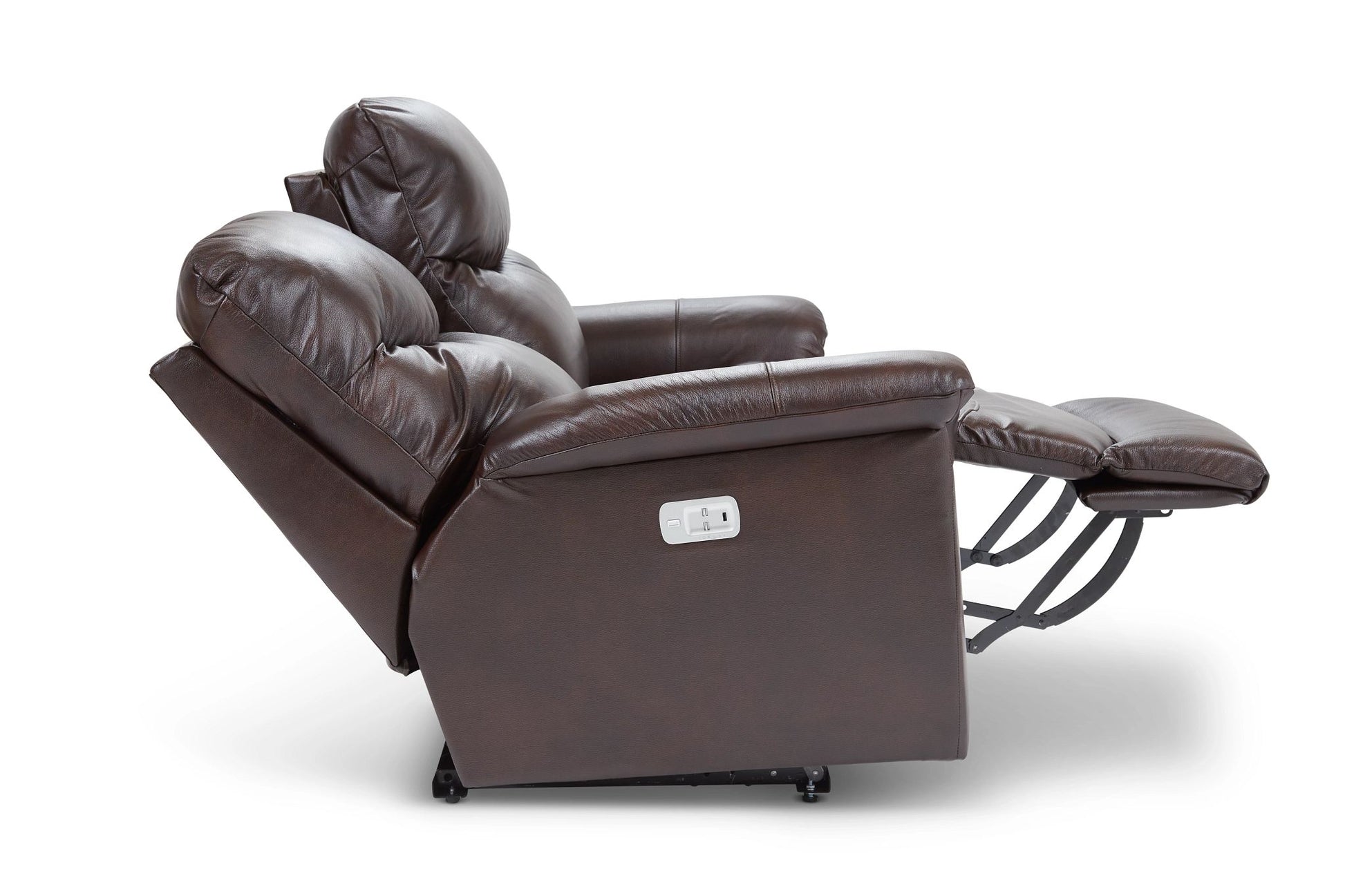 James Leather Reclining Loveseat — Yellowstone Walnut — view 57