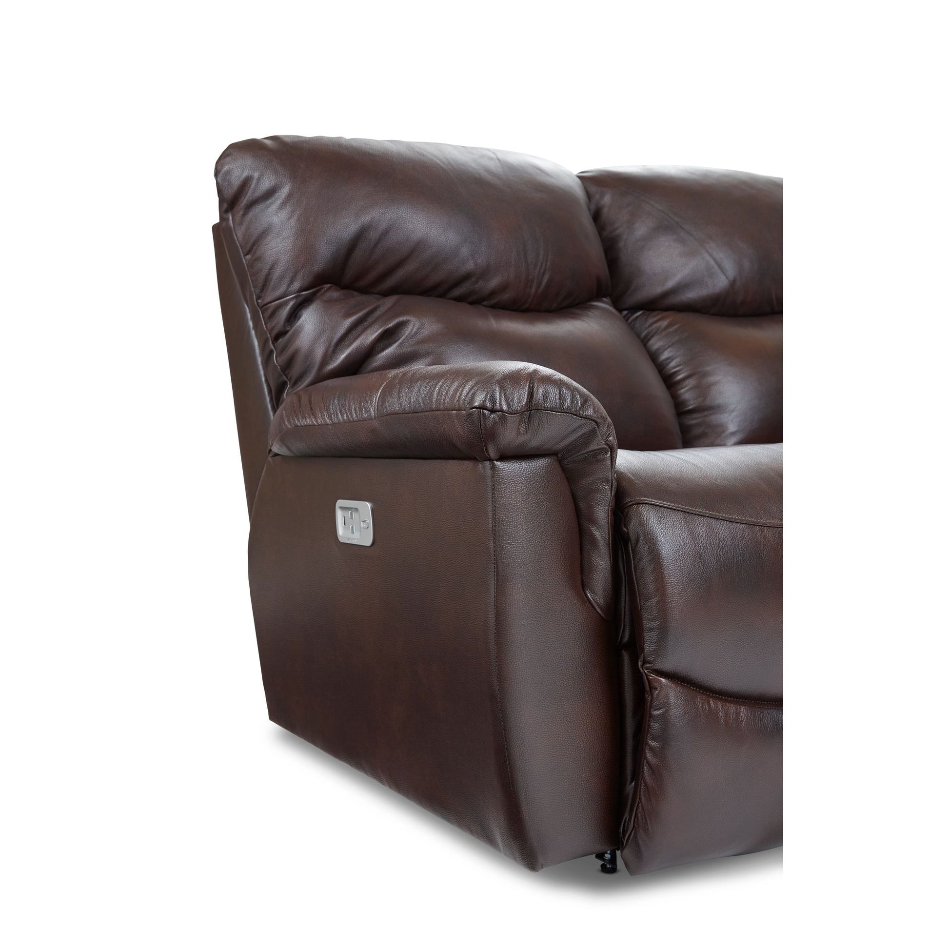 James Leather Reclining Loveseat — Yellowstone Walnut — view 42