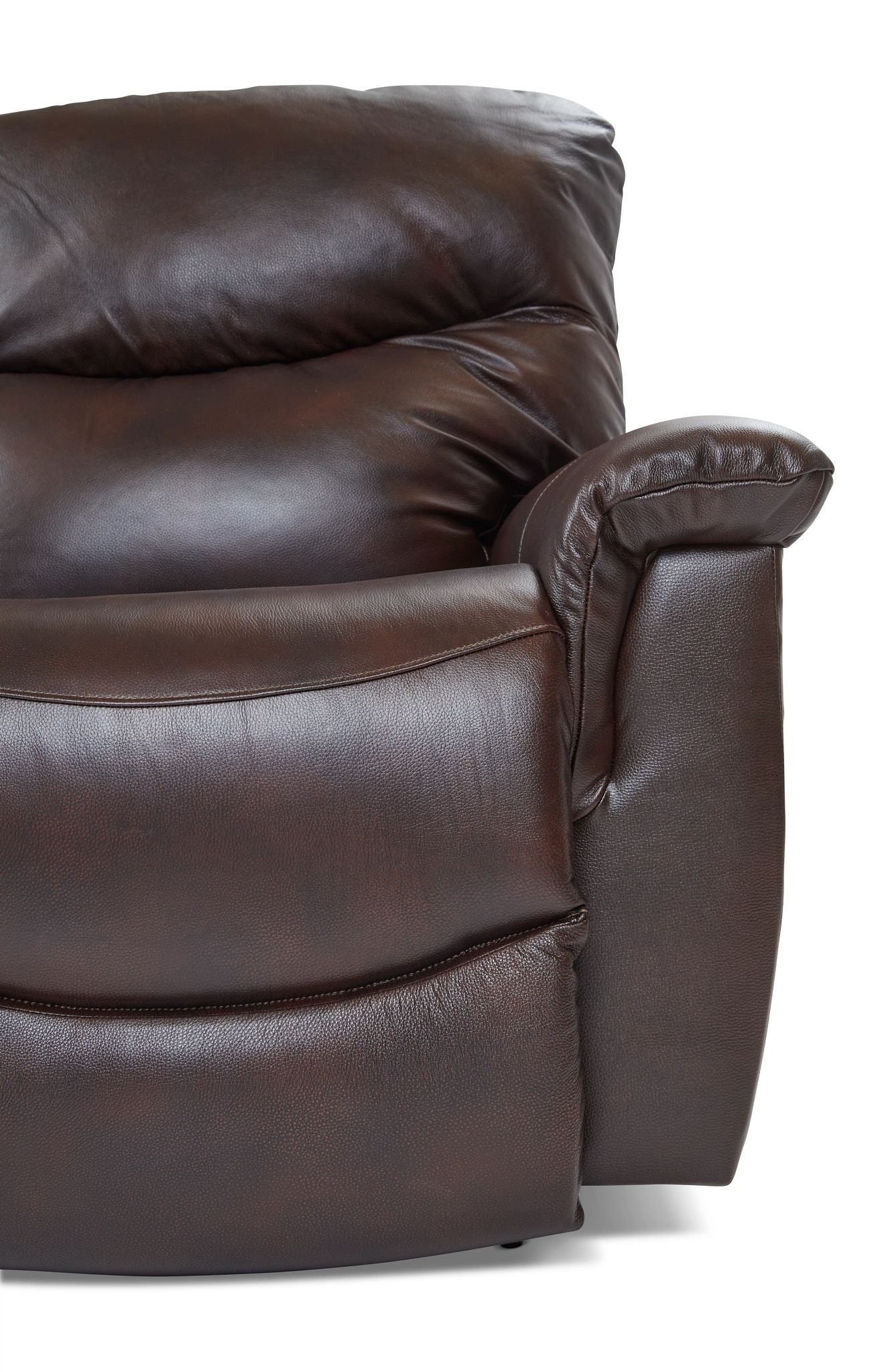 James Leather Reclining Loveseat — Yellowstone Walnut — view 59