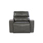 Maddox Leather Reclining Chair and a Half — Topflight Slate — view 12
