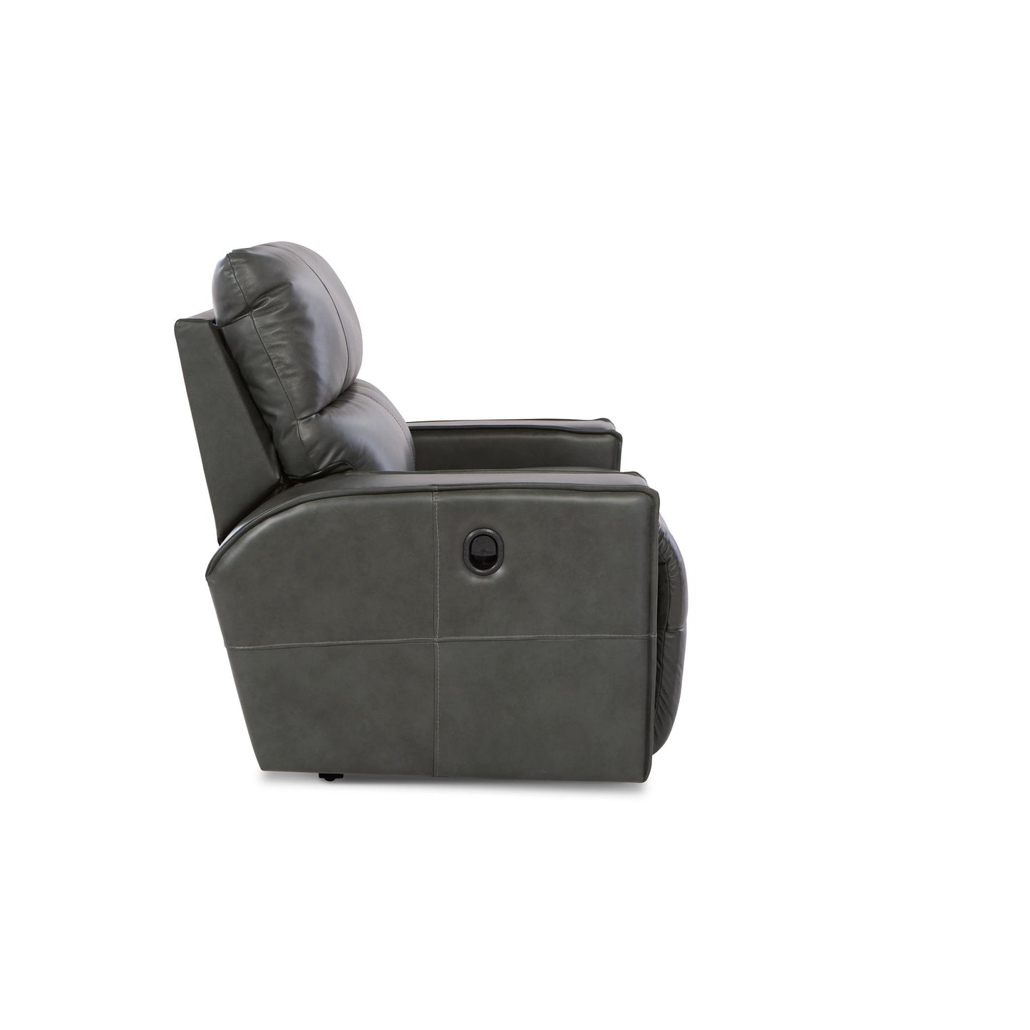 Maddox Leather Reclining Chair and a Half — Topflight Slate — view 9