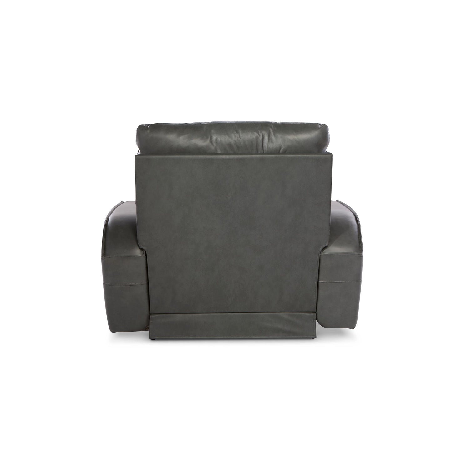 Maddox Leather Reclining Chair and a Half — Topflight Slate — view 8